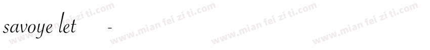 savoye let字体字体转换